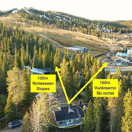 Apartman Rukan Havu - Ski-in With Sauna & Fireplace, 100m To Slopes *